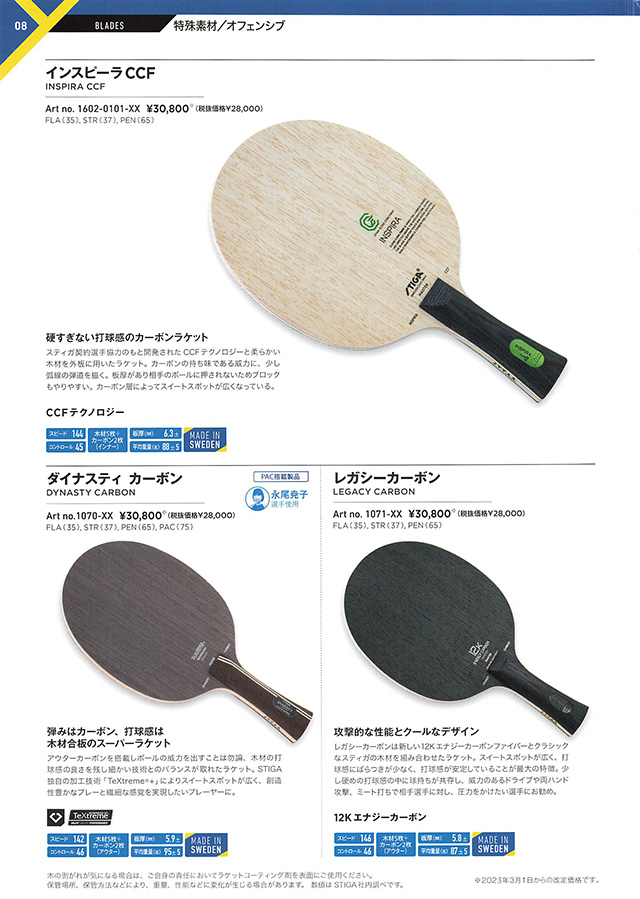 STIGA 2023 Table Tennis Catalog P008
