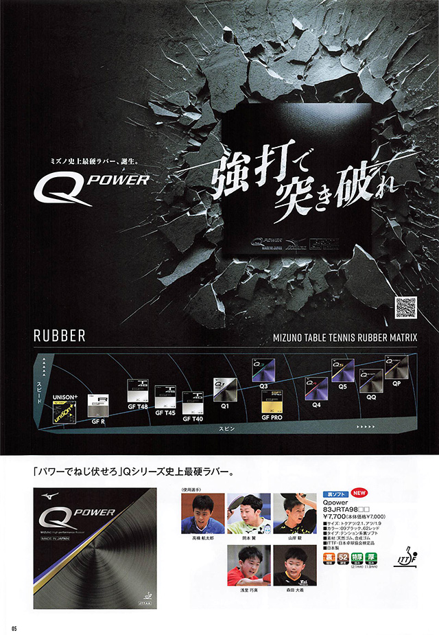 MIZUNO 2024 Table Tennis Catalog P005