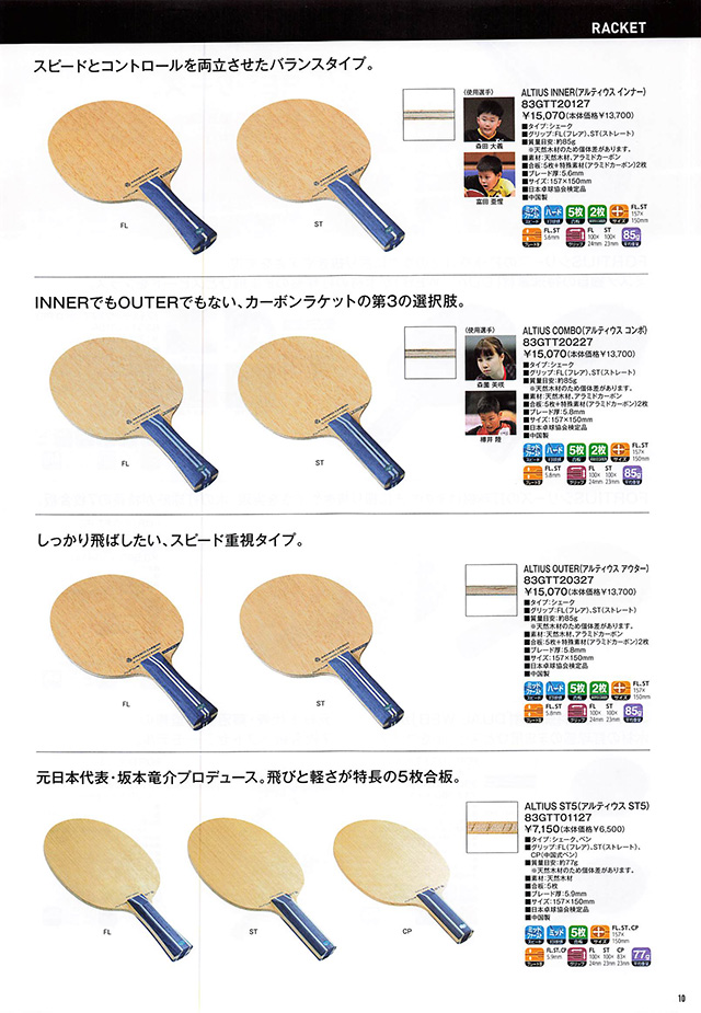 MIZUNO 2024 Table Tennis Catalog P010