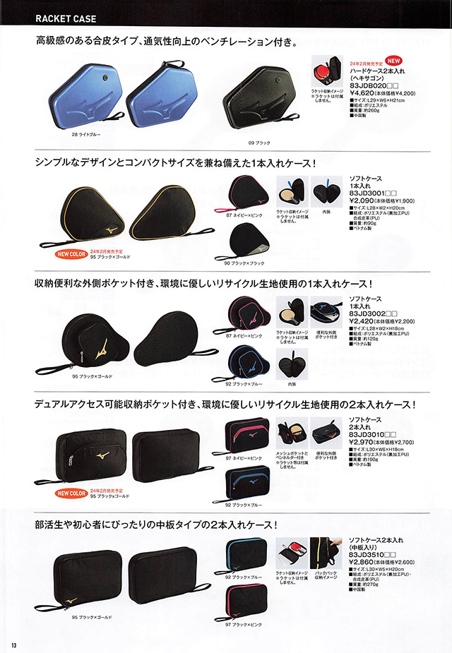 MIZUNO 2024 Table Tennis Catalog P013