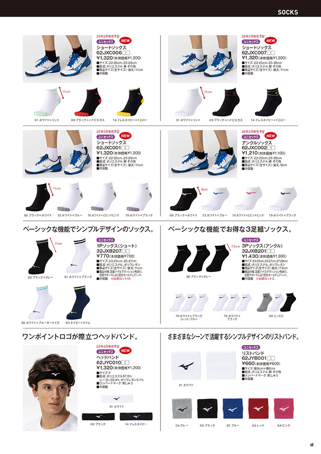 ミズノ 卓球 2025 カタログ P068