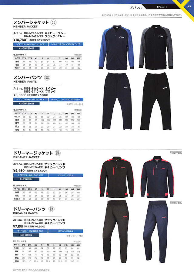 STIGA 2023 Table Tennis Catalog P027