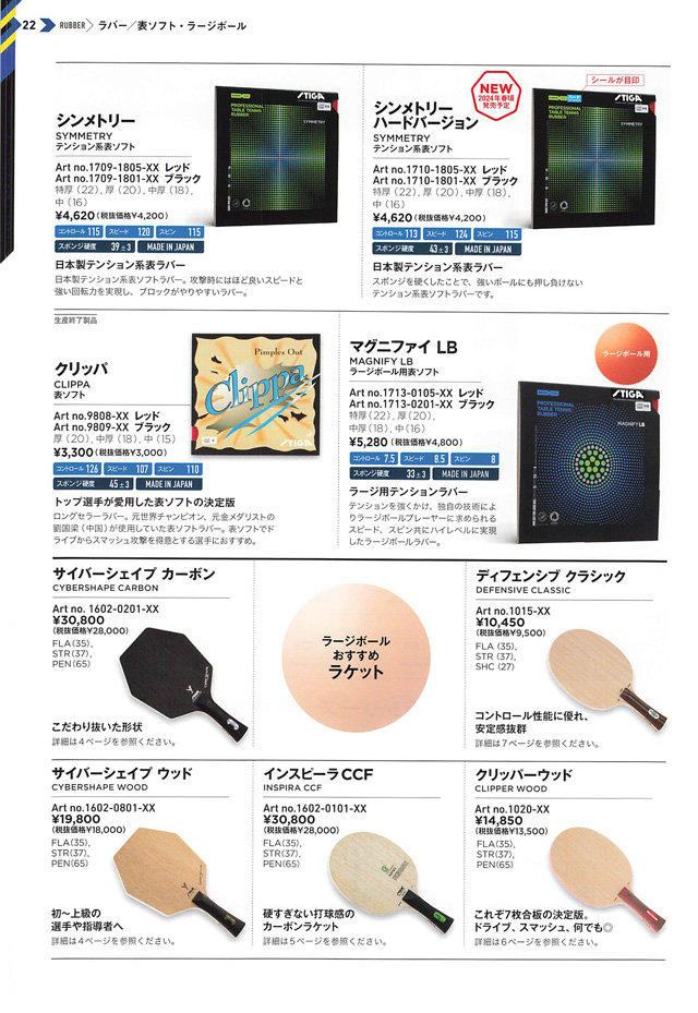 STIGA 2024 Table Tennis Catalog P022