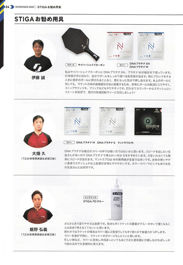 STIGA 2024 卓球 Catalog P024