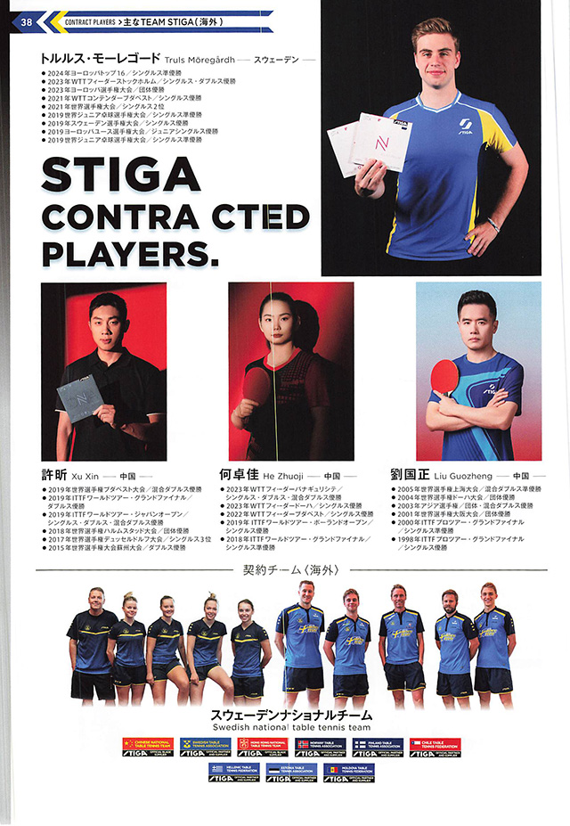 STIGA 2025 卓球 Catalog p038