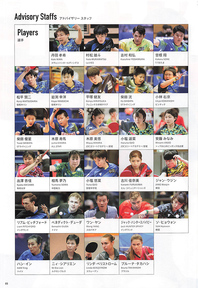 VICTAS 2023 Table Tennis Catalog p005