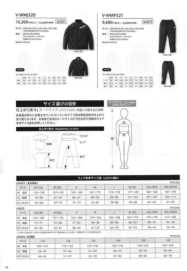 VICTAS 2024 卓球 Catalog P069