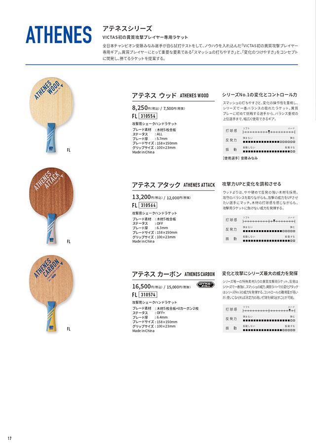 VICTAS 2026 table tennis catalog P017