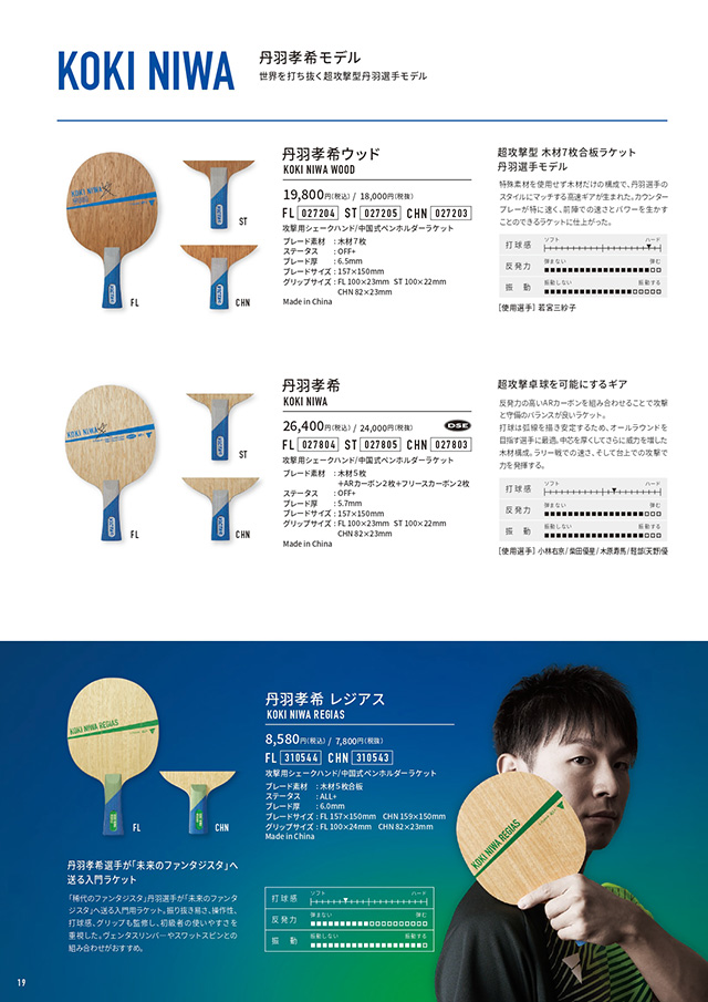 VICTAS 2026 table tennis catalog P019
