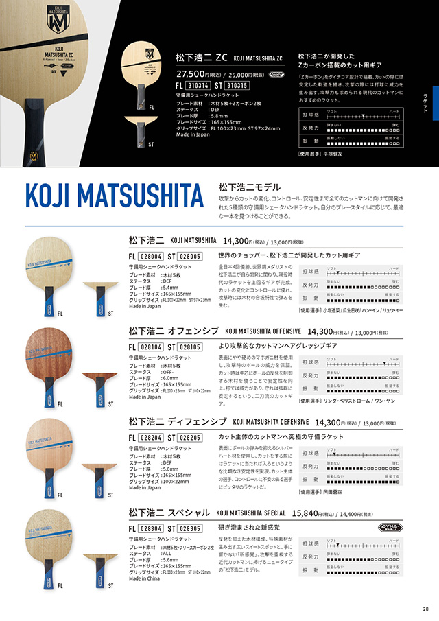 VICTAS 2026 table tennis catalog P020