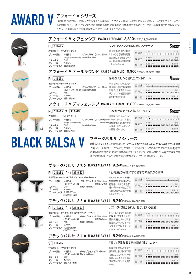 VICTAS 2026 table tennis catalog P026