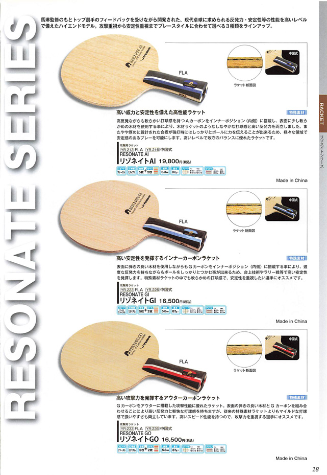 Yasaka 2024 Table Tennis Catalog P018