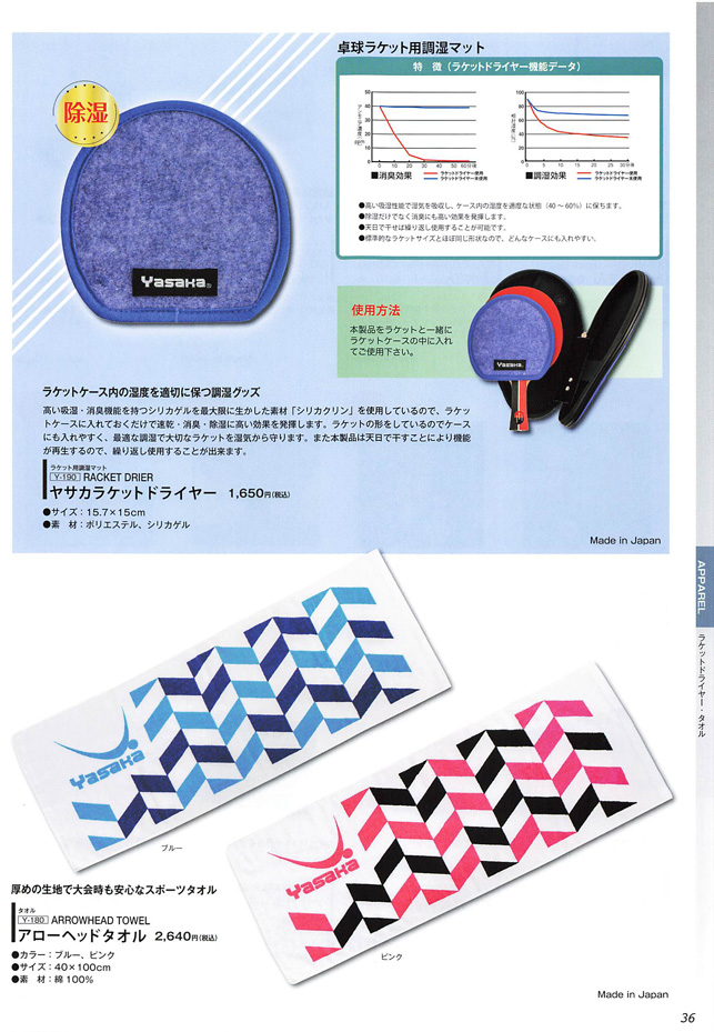 Yasaka 2024 Table Tennis Catalog P036