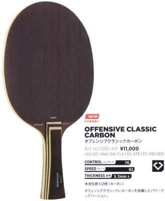 Shakehand Blade - OFFENSIVE CLASSIC CARBON